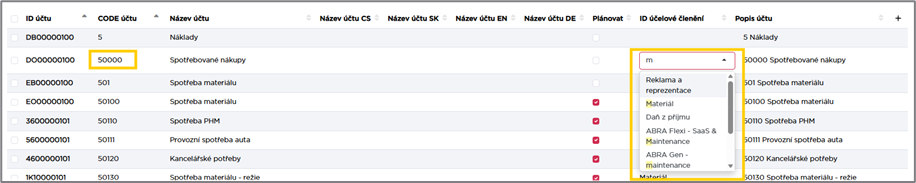 Ukázka doplnění účelového členění k účtu 50000.png